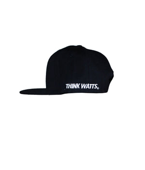 THINK WATTS Tower - Blk Snapback / White Stitching